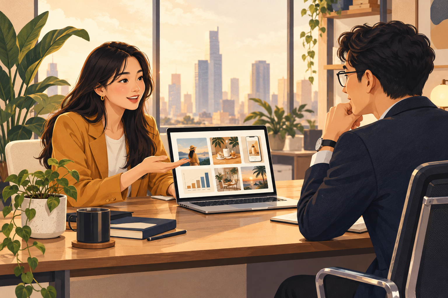 Ứng viên giới thiệu portfolio marketing F&B